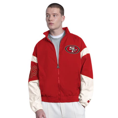 Men's Starter  Scarlet San Francisco 49ers The Gust Full-Zip Hooded Jacket