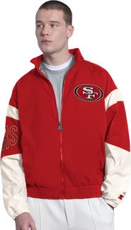 STARTER Men's Starter Scarlet San Francisco 49ers The Gust Full-Zip Hooded Jacket