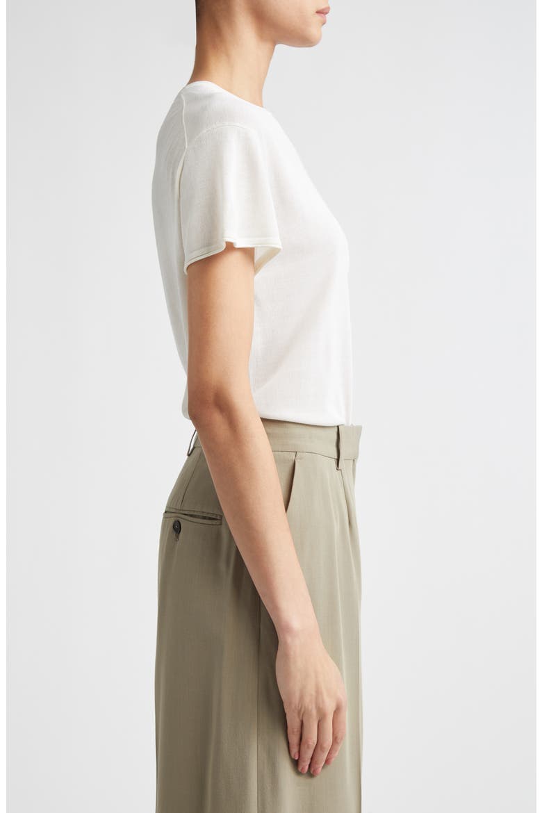 Silk Crepe T-Shirt, Alternate, color, ECRU