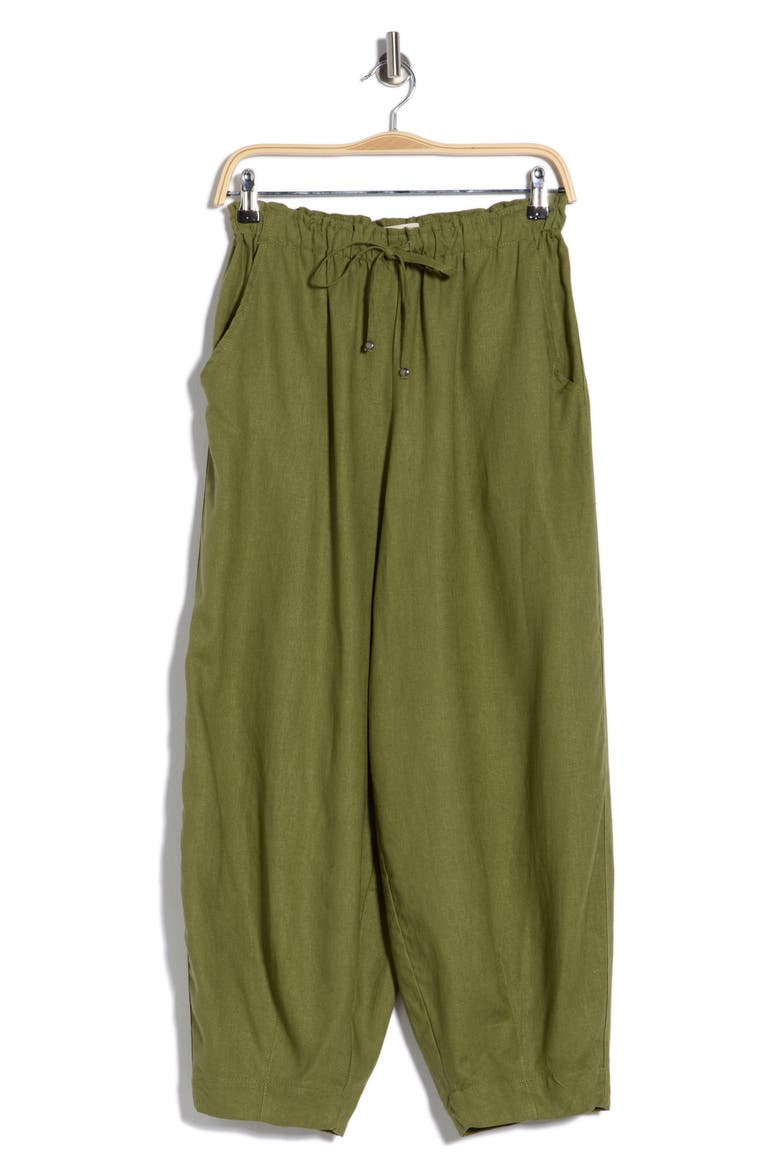 Cropped Drawstring Pants, Alternate, color, SAGE