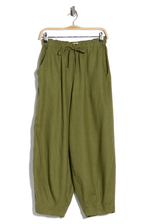 Cropped Drawstring Pants