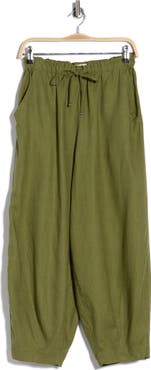 MAX STUDIO Cropped Drawstring Pants