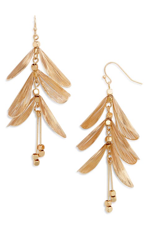 Layered Petal Drop Earrings