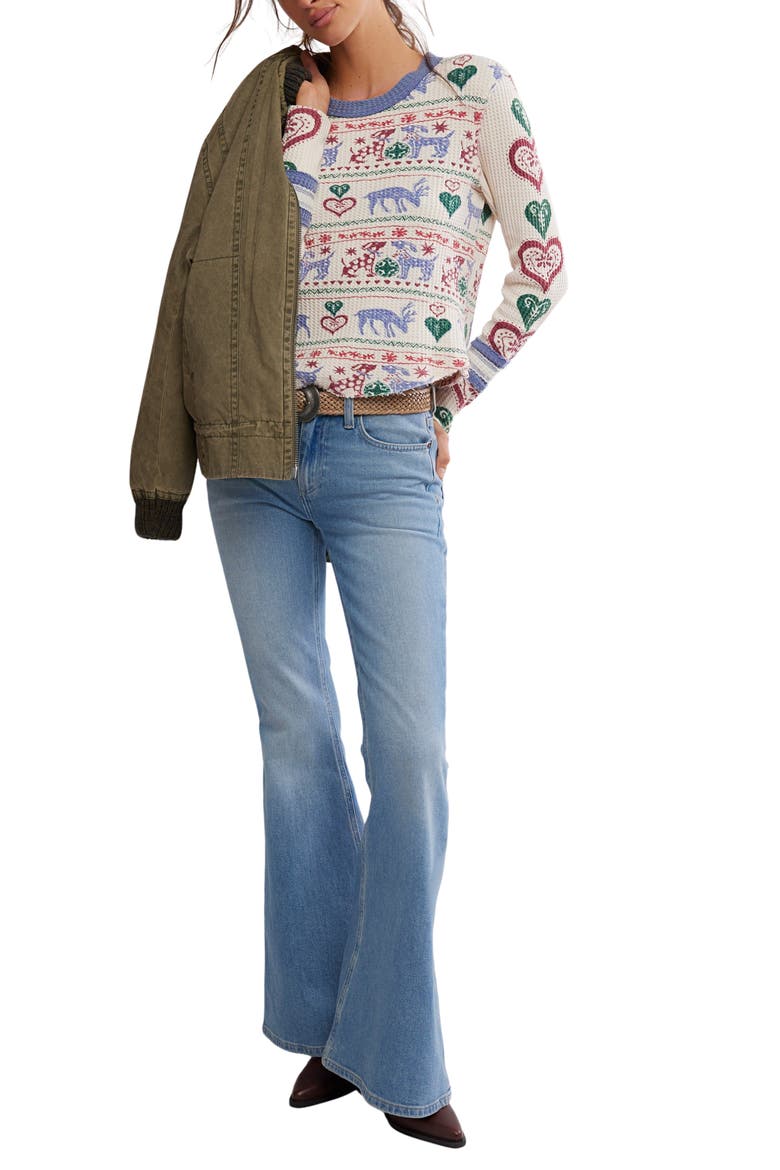 Blissful Layering Long Sleeve T-Shirt, Alternate, color, SNOWDROP COMBO