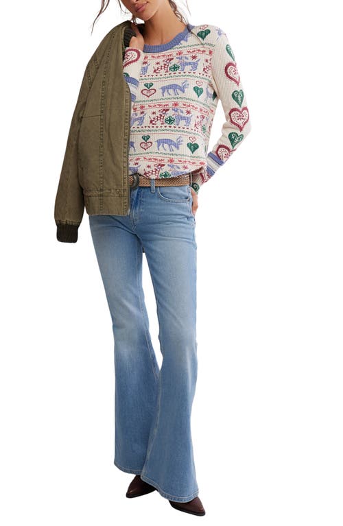 Free People Blissful Layering Long Sleeve T-shirt In White