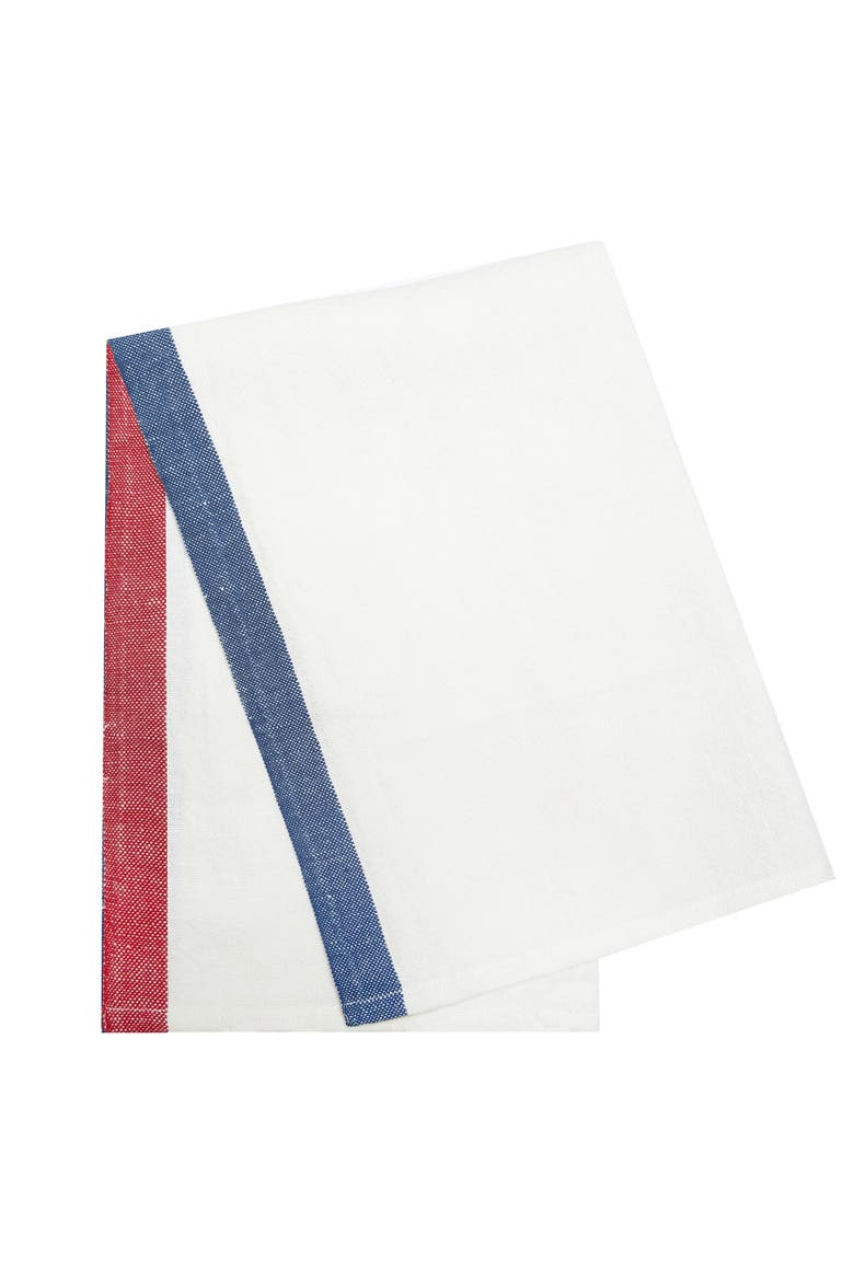 Paris White Tea Towels - Set of 2, Alternate, color, Blue, Red 20" x 30"