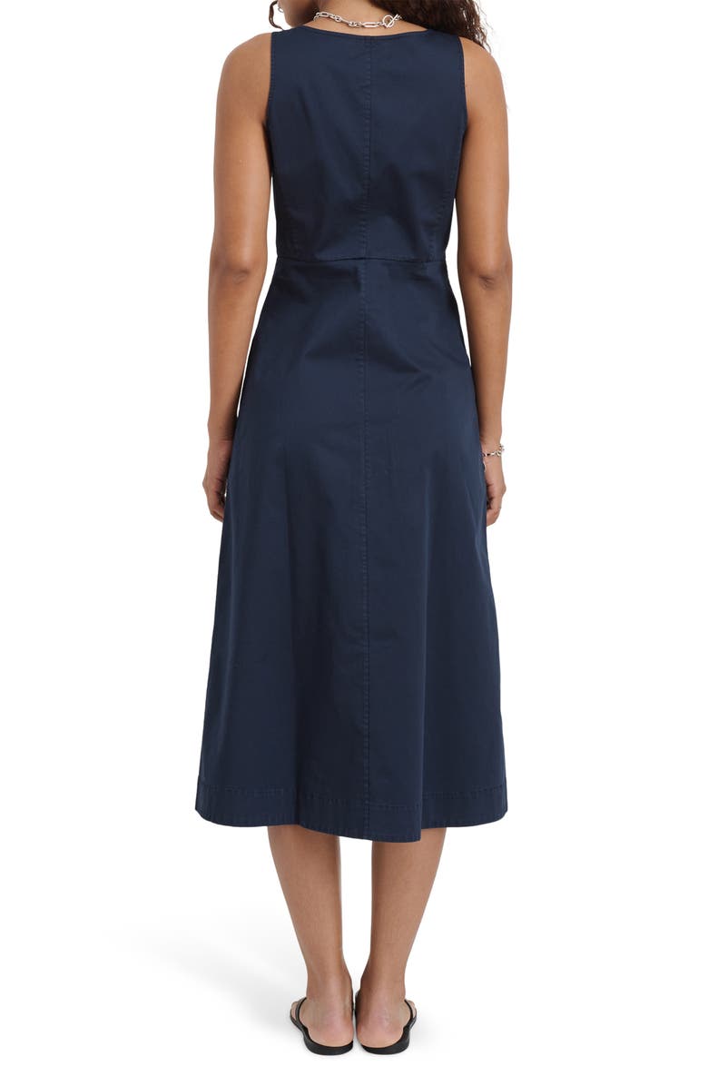 Alex Mill Piper Twill A-Line Dress, Alternate, color, Night Fall