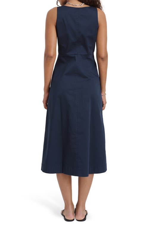 Alex Mill Piper Twill A-line Dress In Blue