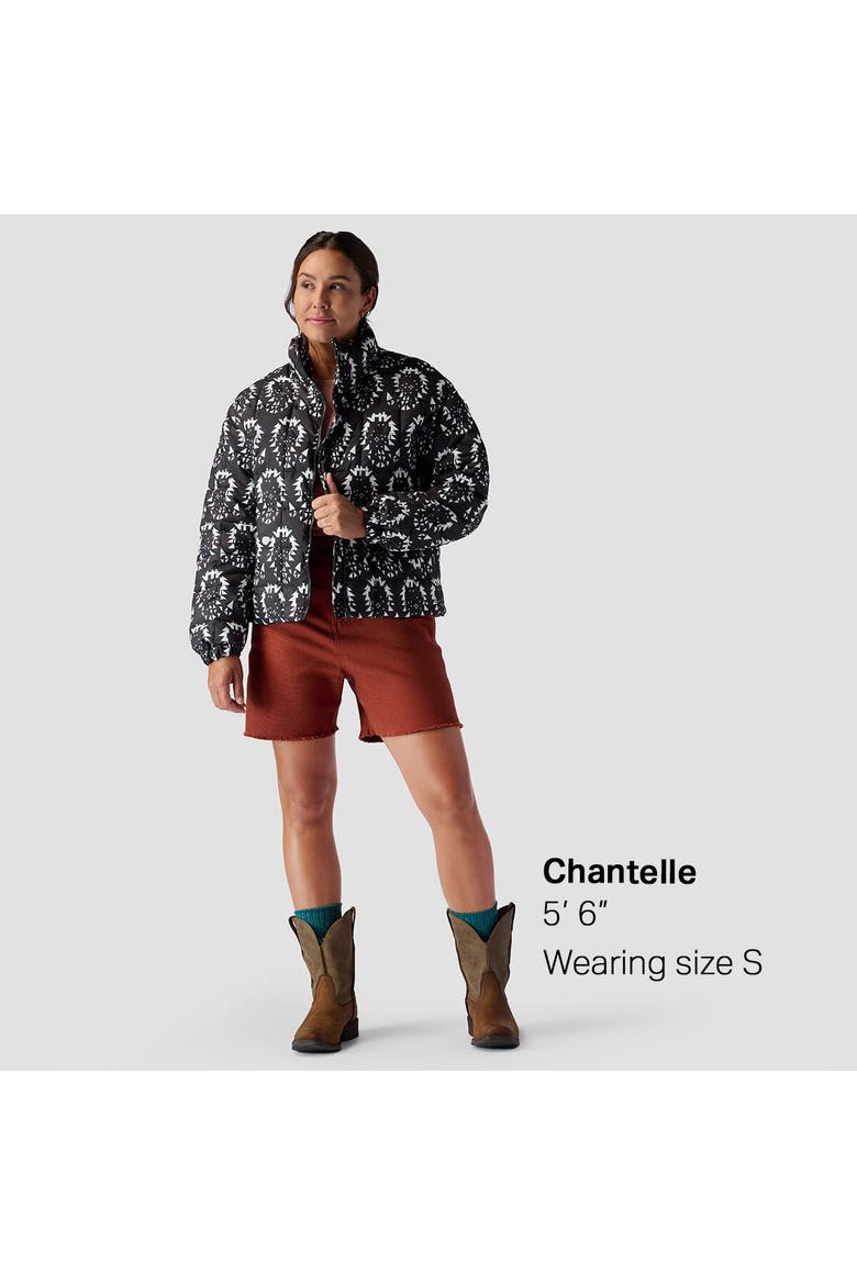 Printed Quilted Puffer - Women's, Alternate, color, Midnight Navy Nordic Print