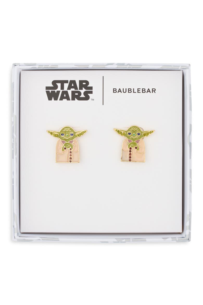 Disney Yoda Stud Earrings, Main, color, MULTI