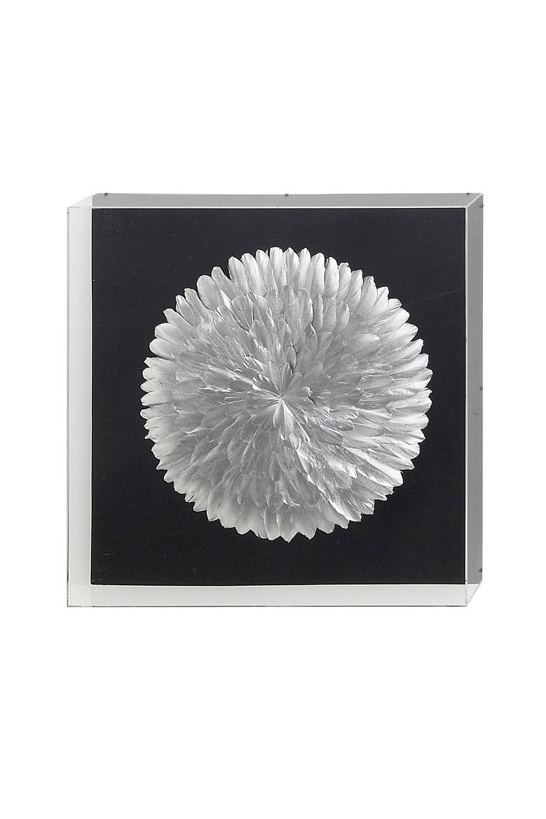 WILLOW ROW Silver Paper and Acrylic Glam Shadow Box Art - 24