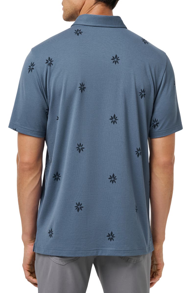 TravisMathew Rome Around Floral Button Down Polo, Alternate, color, Bering Sea