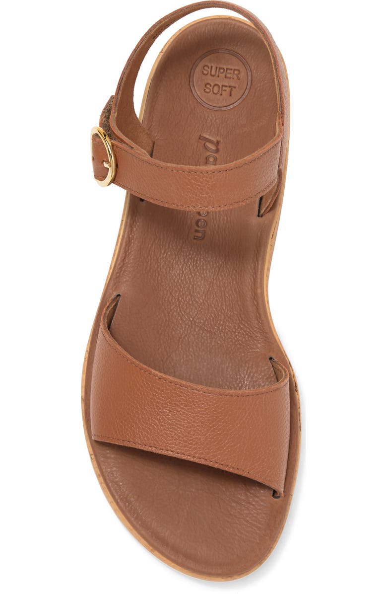 Paul Green Tippi Ankle Strap Platform Wedge Sandal, Alternate, color, Cognac Leather