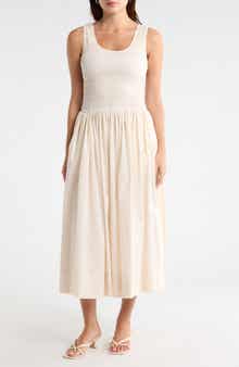 Current/Elliott Sleeveless Smocked Sundress