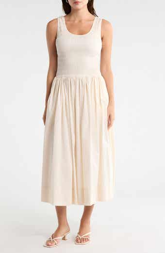 Current/Elliott Sleeveless Smocked Sundress