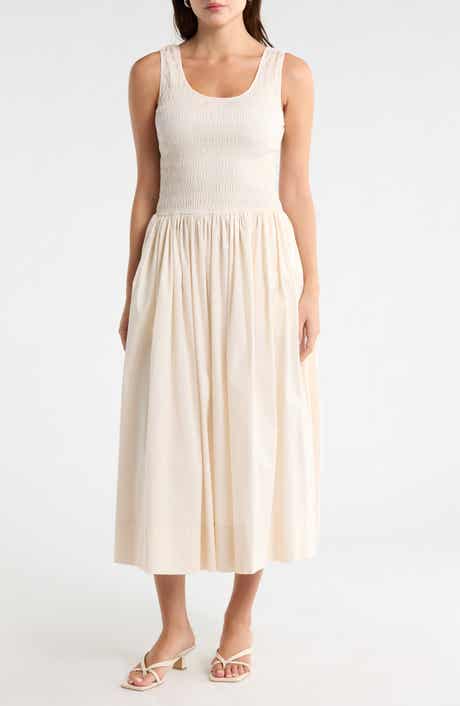 Current/Elliott Sleeveless Smocked Sundress