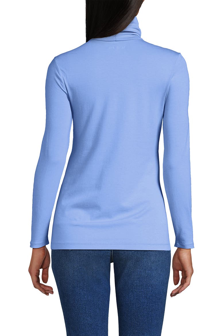 Lightweight Jersey Long Sleeve Turtleneck, Alternate, color, Clear Blue Sky
