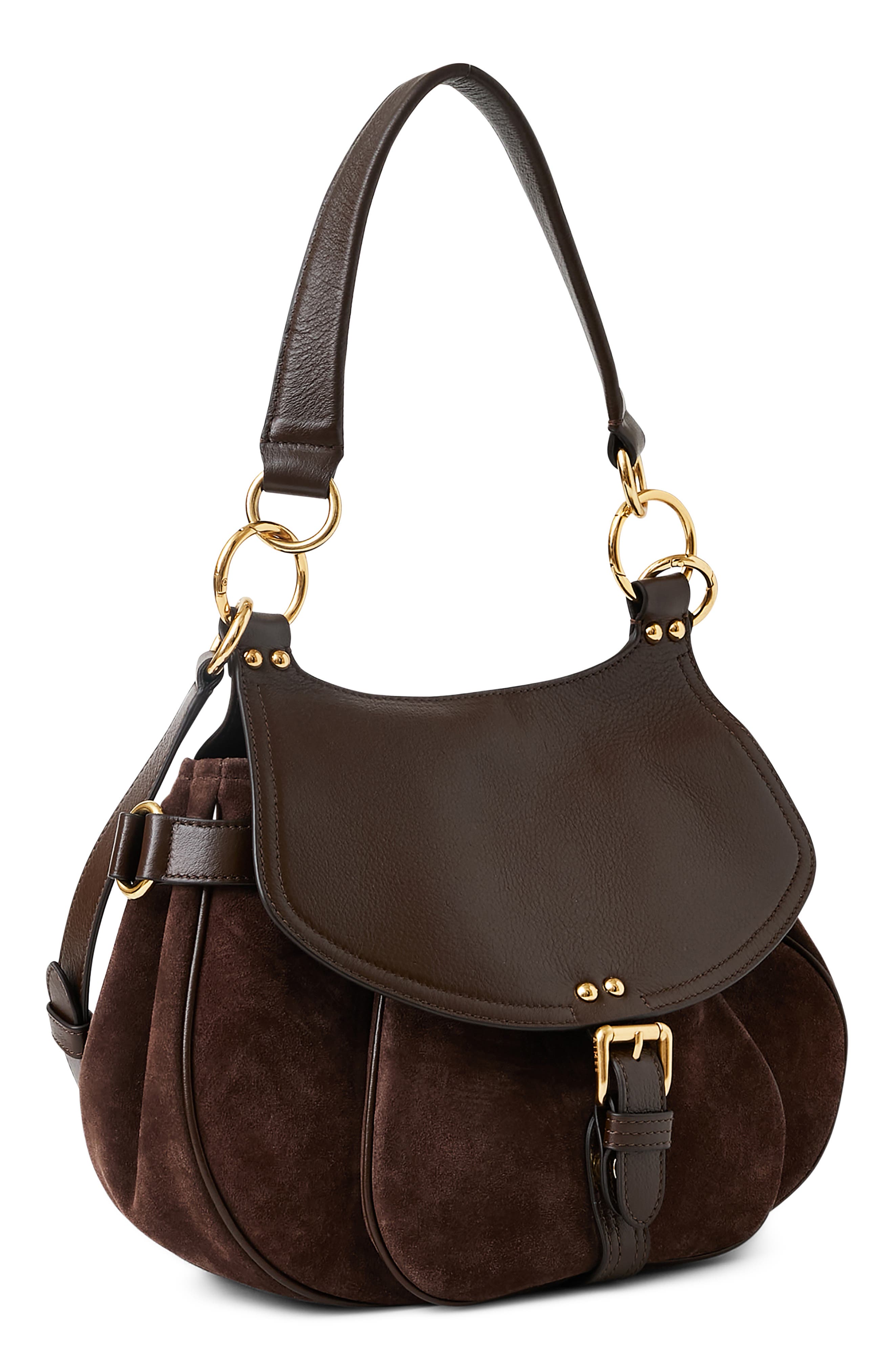 Dash Convertible Leather Crossbody Bag, Alternate, color, FUDGE SUEDE