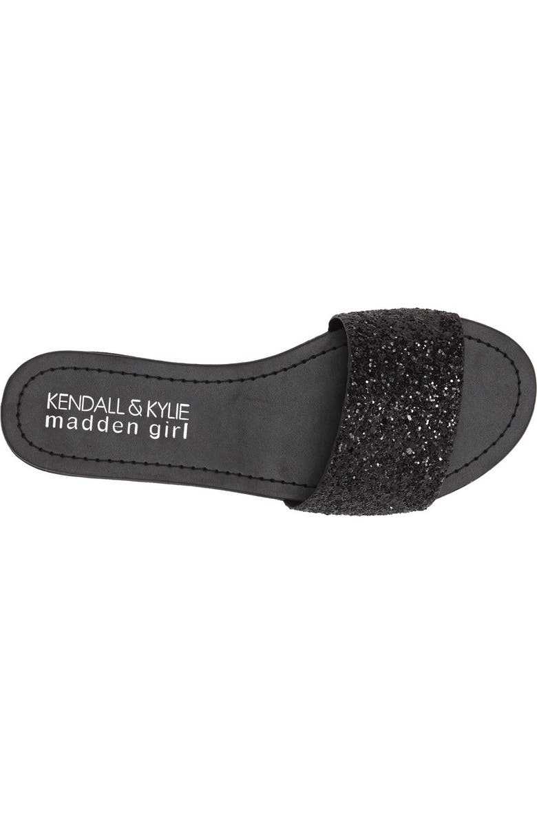 KENDALL + KYLIE Madden Girl 'Sakii' Glitter Slide Sandal, Alternate, color,