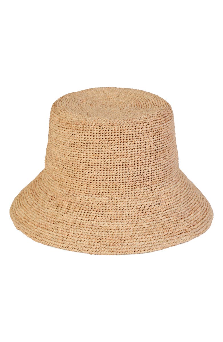 Lack of Color The Inca Raffia Bucket Hat, Main, color, Natural
