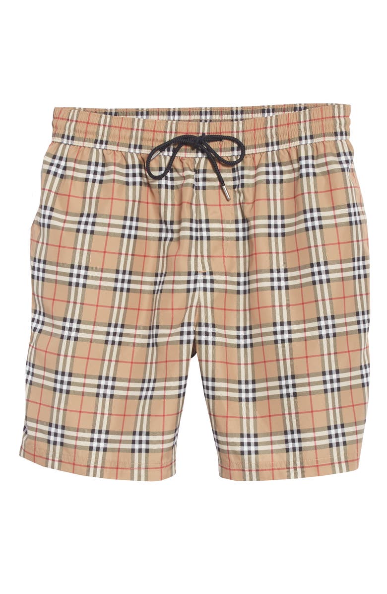 Burberry Guildes New Check Swim Trunks, Alternate, color,