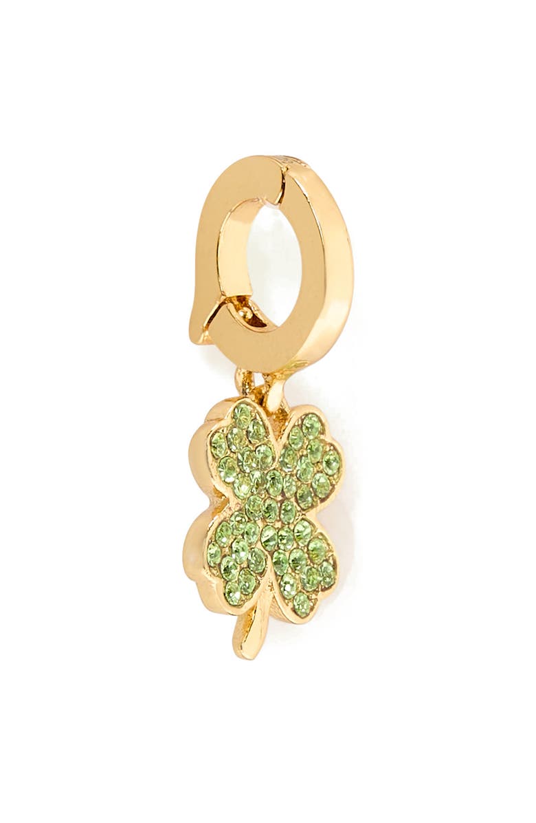 Kate Spade New York clover charm, Alternate, color, Green