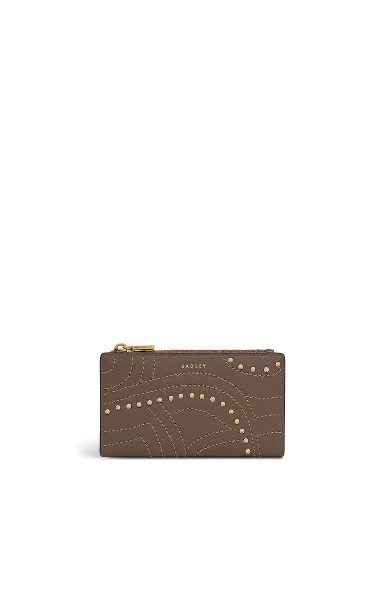 Radley Coin Street - Stud Medium Ziptop Wallet, Main, color, Coffee