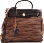 Pre-Owned Hermes Herbag Vibrato and Leather PM