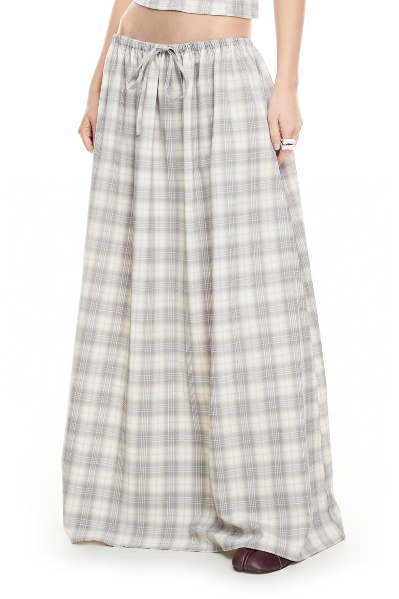 Sweet Escape Maxi Skirt, Alternate, color, SMOKE PLAID