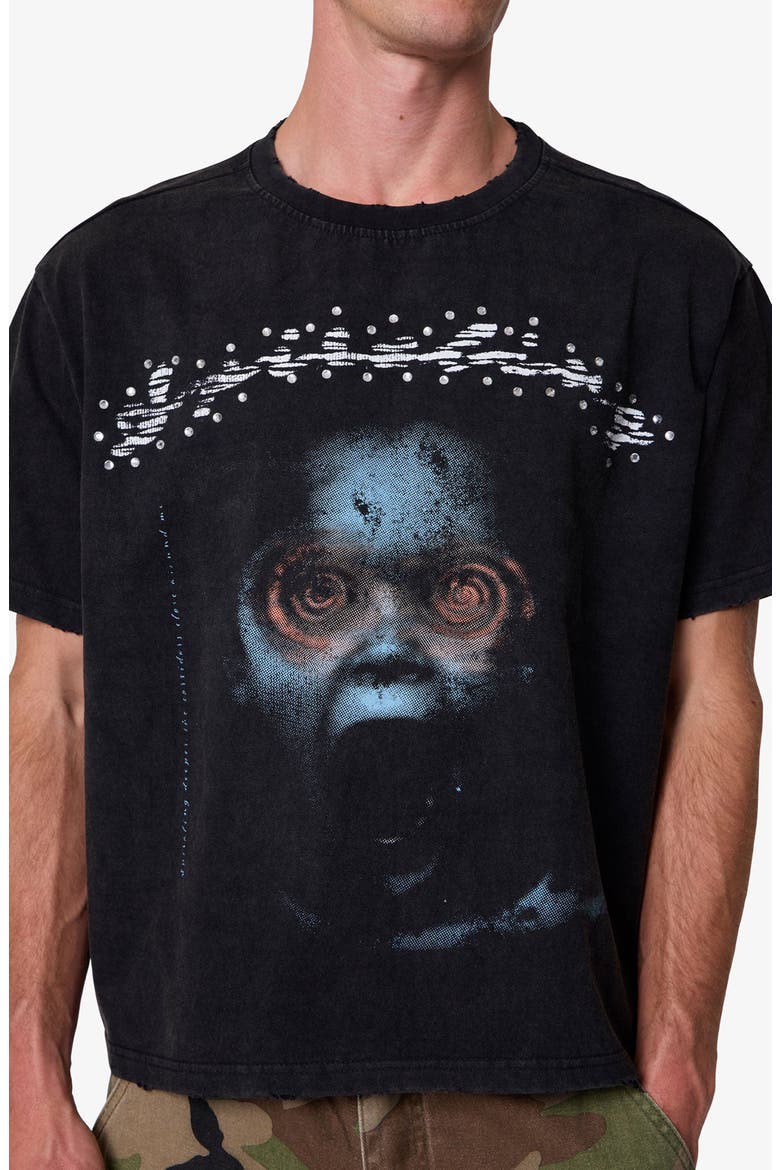 Scream Graphic T-Shirt, Alternate, color, WASHED BLACK