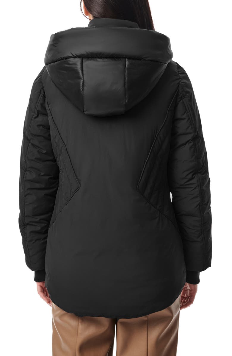 Bernardo Shiny Hood Heavyweight Puffer Jacket with Bib, Alternate, color, 