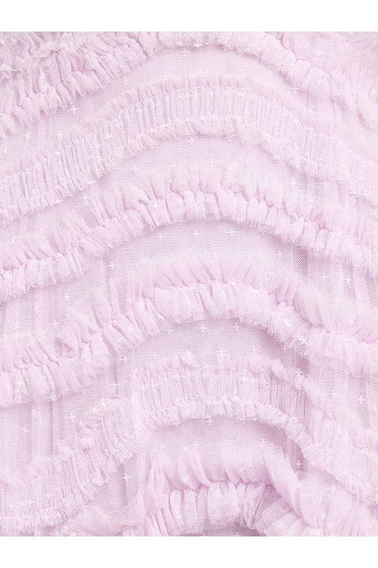 Amara Round Neck Ruffle Gown, Alternate, color, Powder Lilac