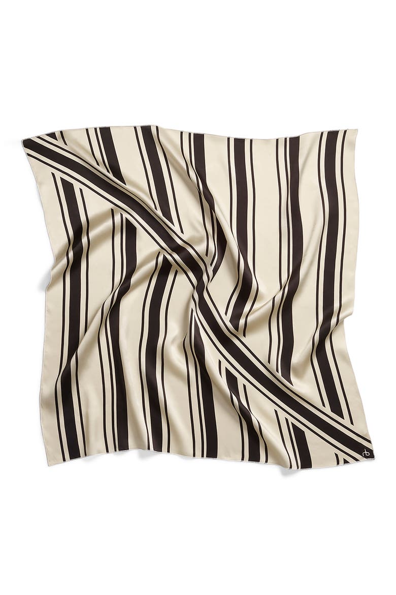 Gia Silk Square Scarf, Main, color, BLACK STRIPE