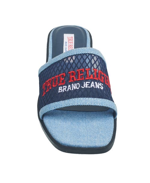 True Religion Brat Mesh Slip On Sandal In Blue