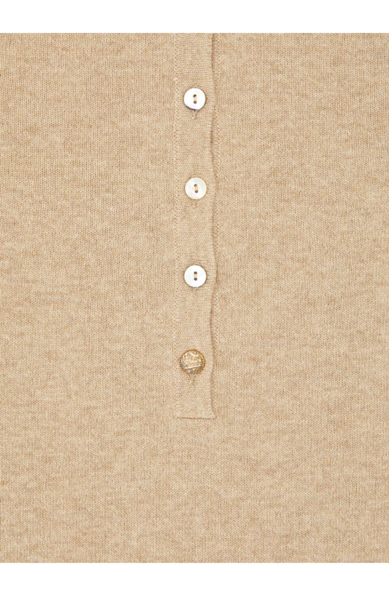 Fortela Lou Merino Wool Henley Knit, Alternate, color, Camel