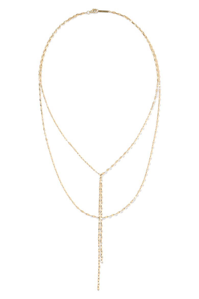 Blake 14K Gold Lariat Necklace, Main, color, YELLOW GOLD