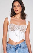 Miss Circle Everly Lace Satin Corset Top