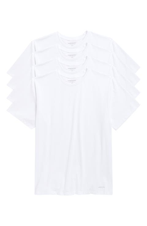 4-Pack Cotton Crewneck Undershirts