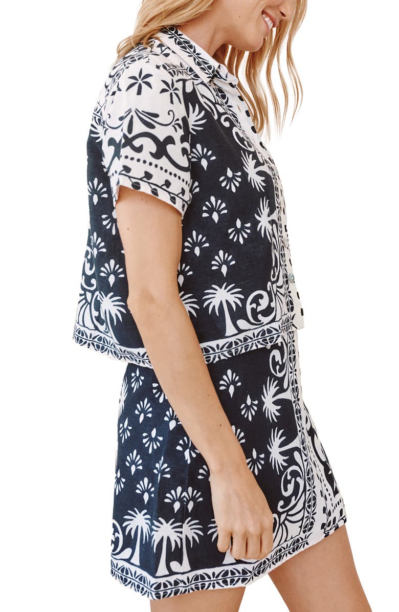 Bella Dahl Bandana Print Button-Up Top, Alternate, color, Tropical Bandana Print