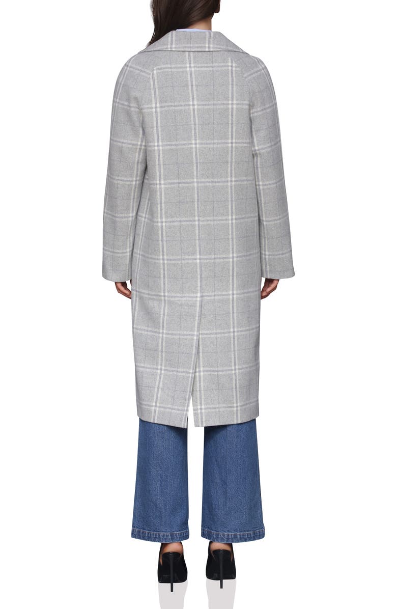 Avec Les Filles Walker Raglan Coat, Alternate, color, Light Grey Plaid