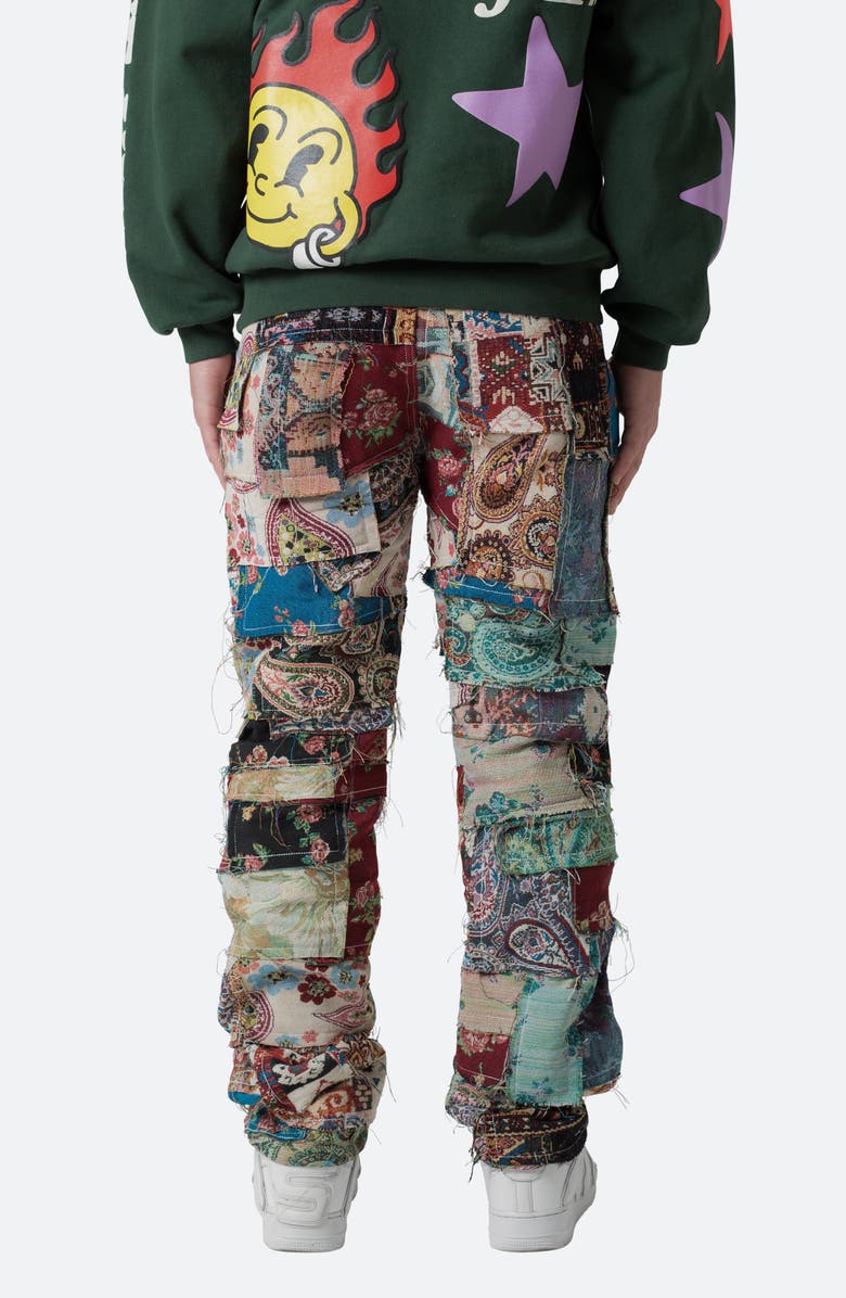 mnml Panel Blanket Straight Leg Pants, Alternate, color, Green Multi