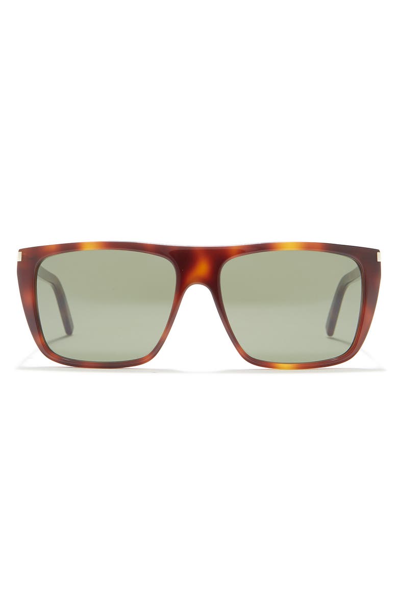Saint Laurent Sain Laurent 56mm Rectangle Sunglasses, Main, color,