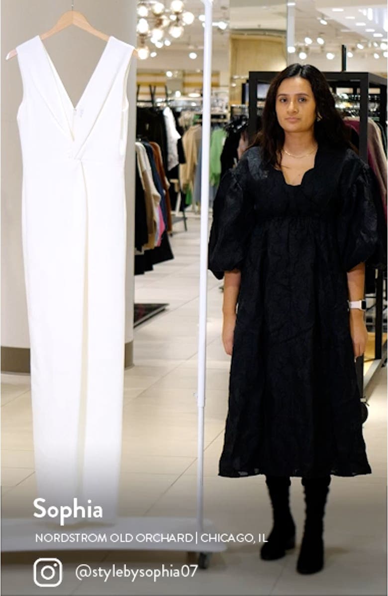 Melanie Stretch Crepe Gown, sales video thumbnail