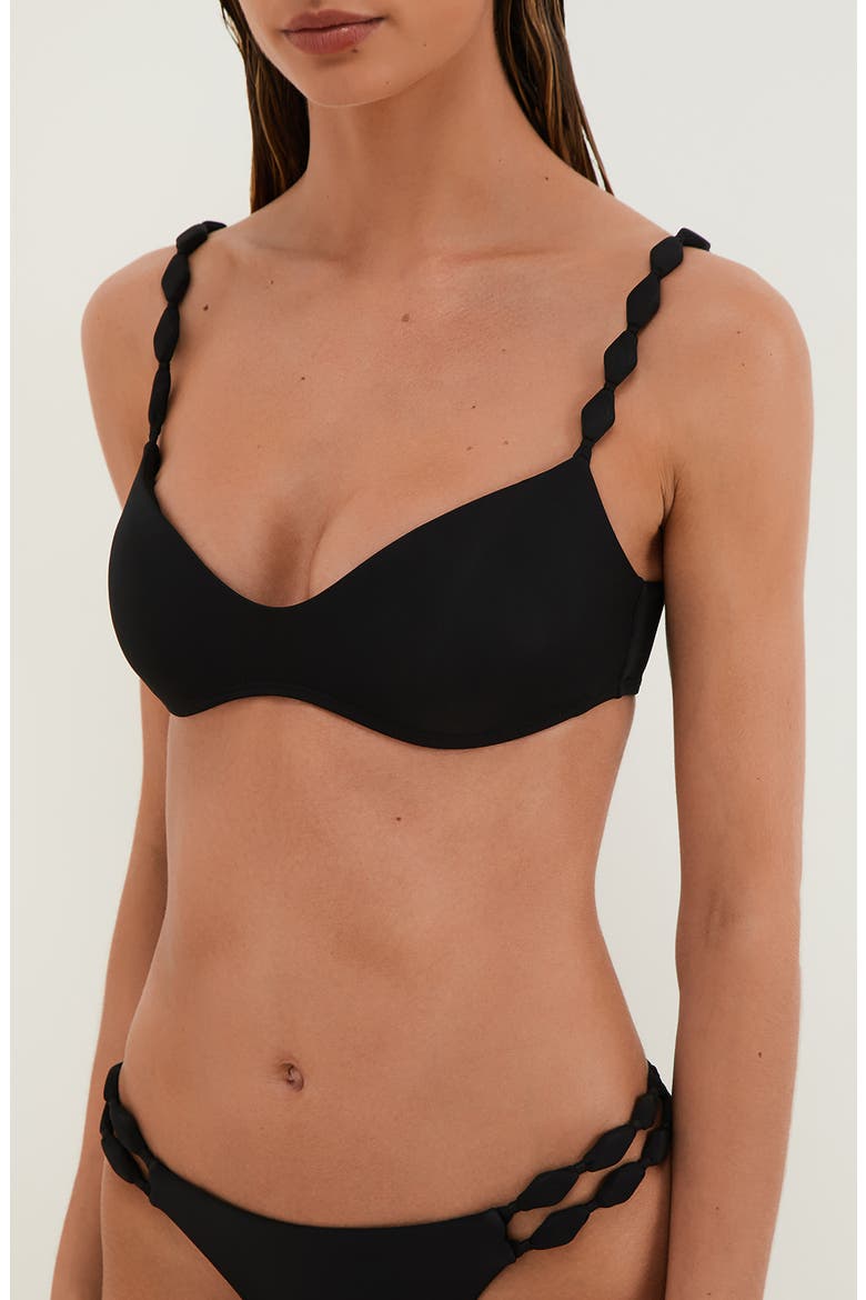 Alexa Vivian Bikini Top, Alternate, color, BLACK