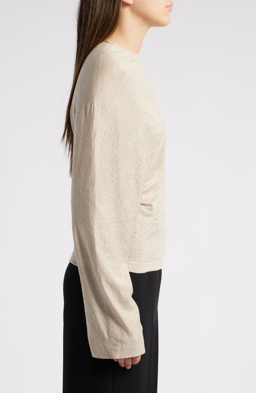 Shop Faithfull The Brand Ciel Ladder Stitch Dolman Sleeve Linen Top In Oatmeal