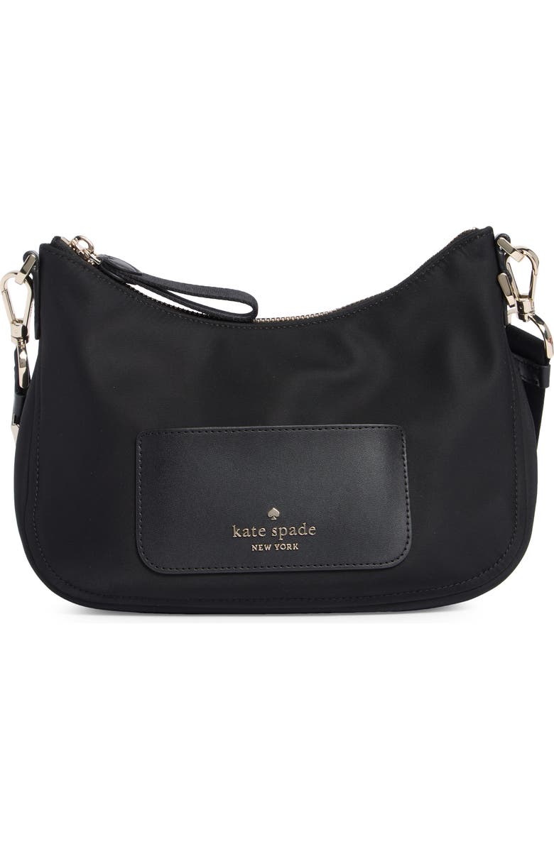 Kate Spade New York chelsea recycled polyamide crossbody bag, Main, color, Black
