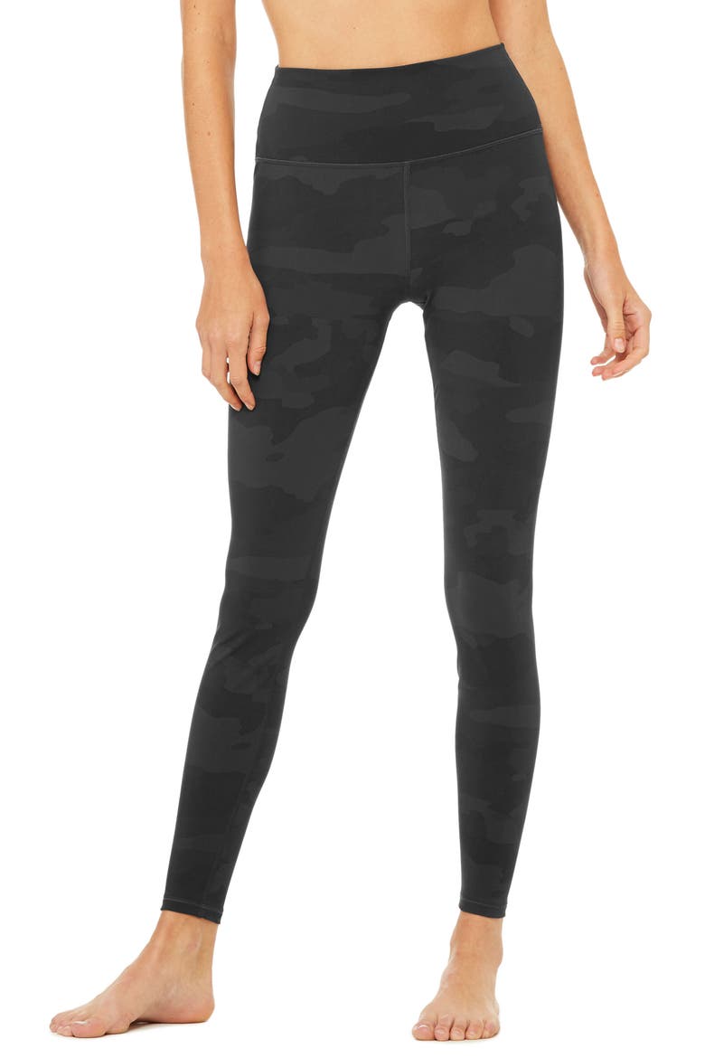 Vapor High Waist Leggings, Main, color, BLACK CAMOUFLAGE