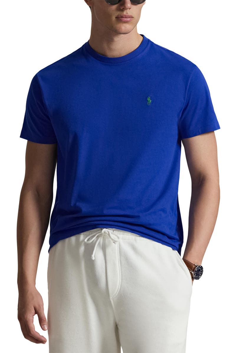 Polo Ralph Lauren Classic Fit Solid Cotton Jersey T-Shirt, Main, color, Pacific Royal/ C6133