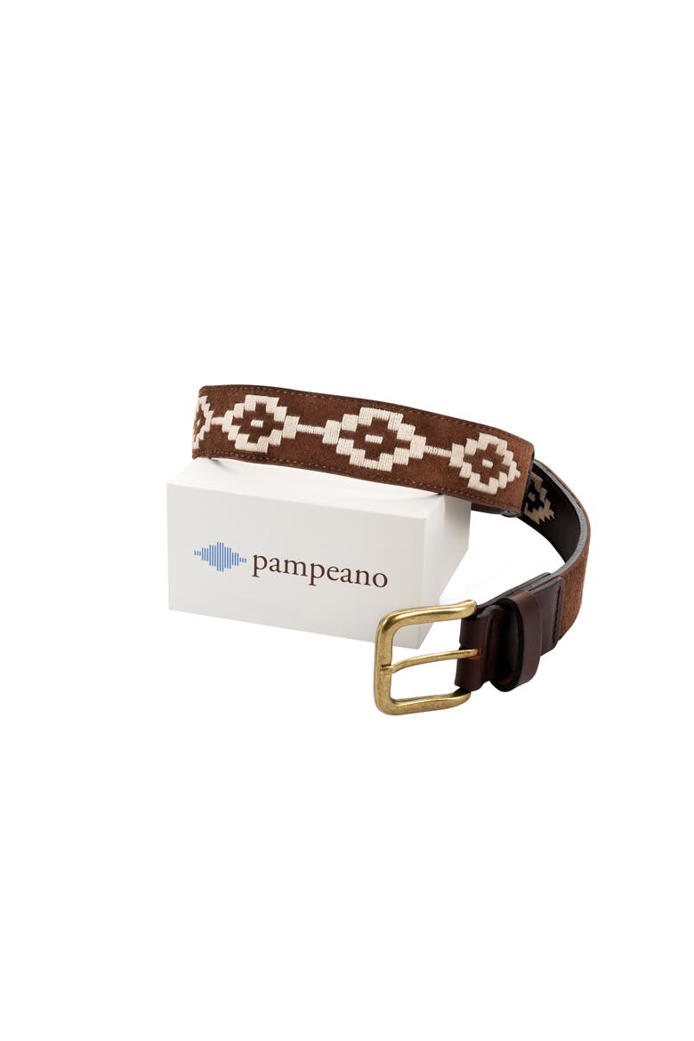 Confianza Suede Belt, Main, color, Tan/Cream