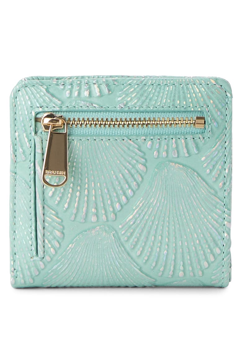 Jane Embossed Leather Bifold Wallet, Alternate, color, WATERFALL